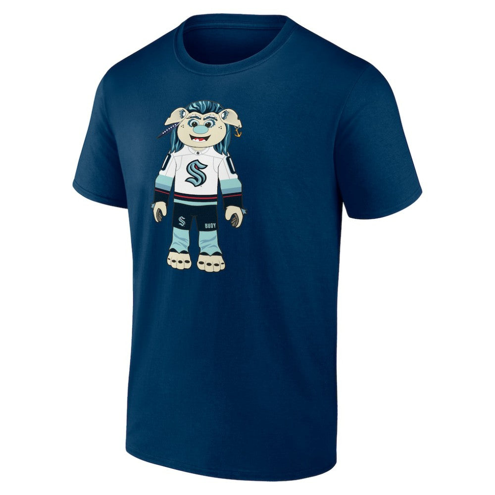Seattle Kraken Mascot Buoy T-Shirt - Deep Sea Blue T-shirts