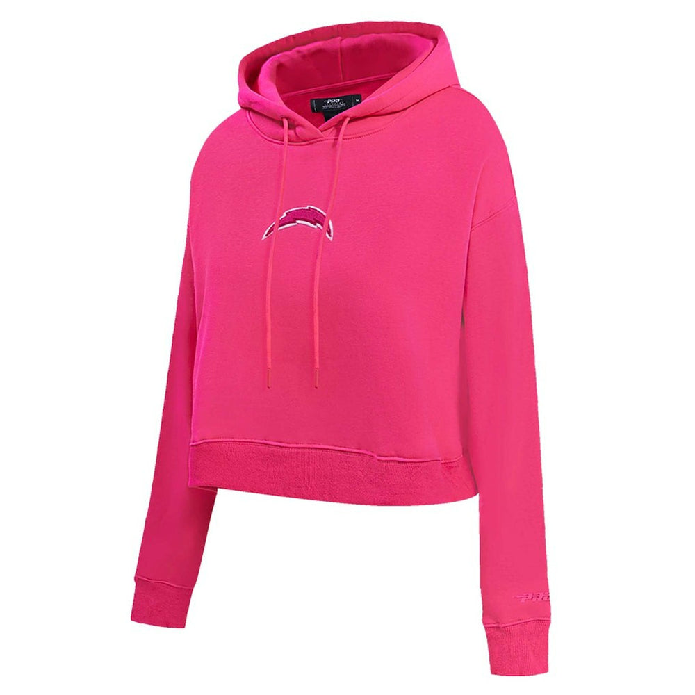 Los Angeles Chargers Pro Standard Women's Triple Pink Cropped Pullover Hoodie sale