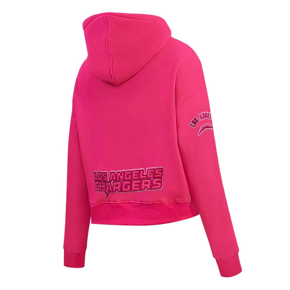 Los Angeles Chargers Pro Standard Women's Triple Pink Cropped Pullover Hoodie sale