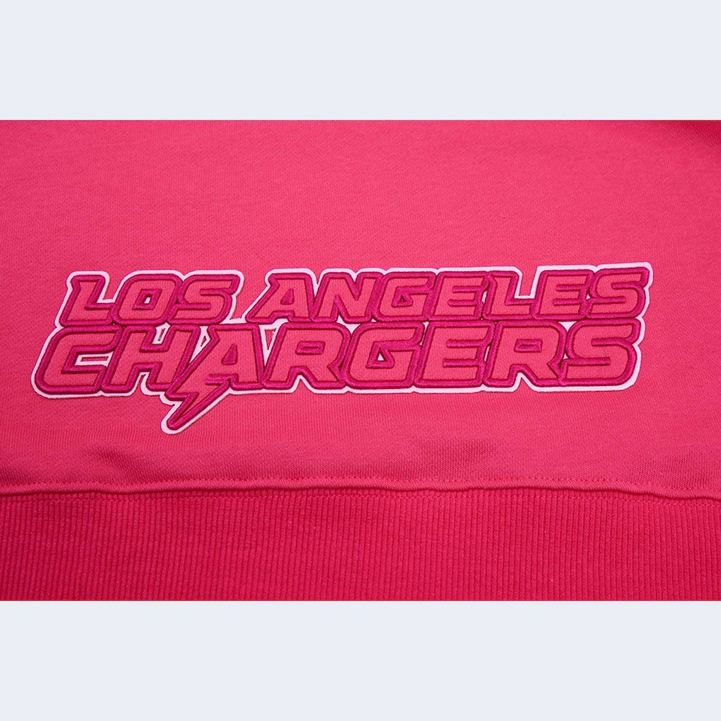 Los Angeles Chargers Pro Standard Women's Triple Pink Cropped Pullover Hoodie sale