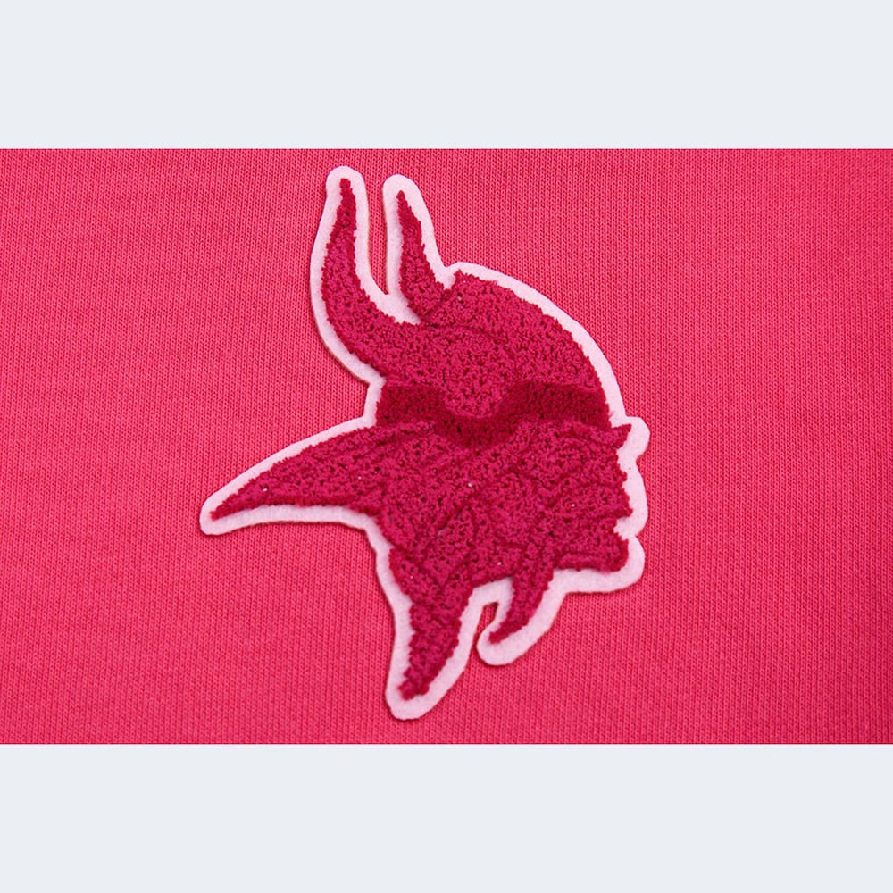 Minnesota Vikings Pro Standard Women's Triple Pink Cropped Pullover Hoodie discount