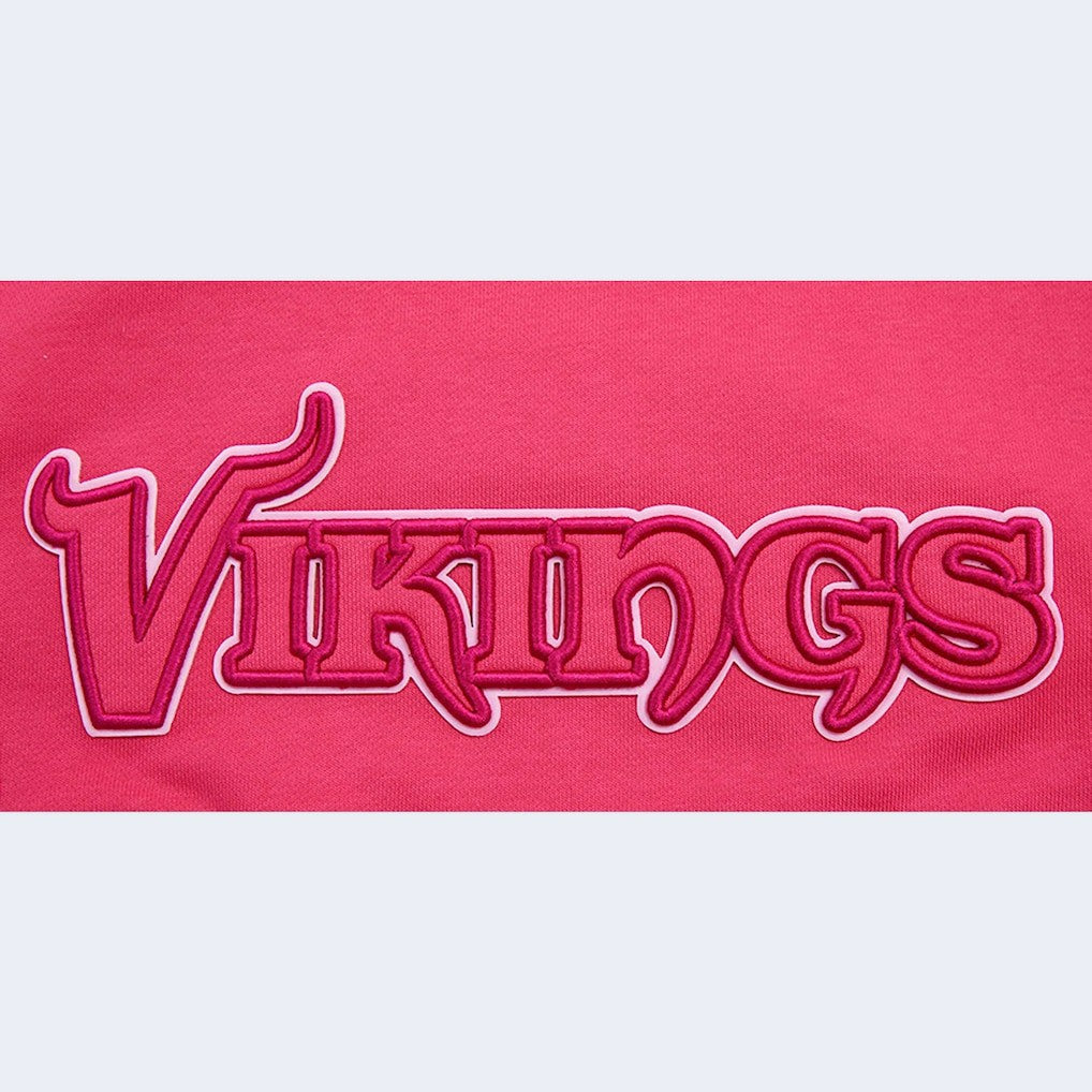 Minnesota Vikings Pro Standard Women's Triple Pink Cropped Pullover Hoodie discount