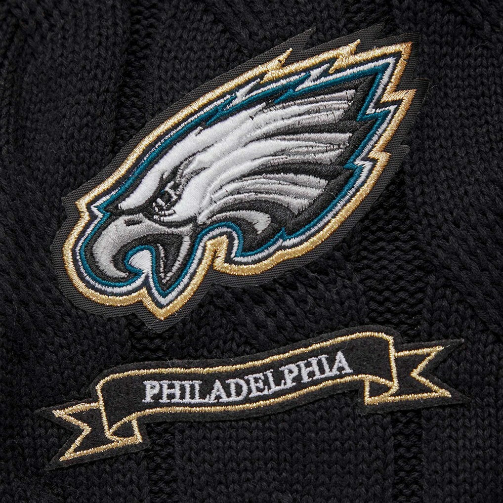 Philadelphia Eagles Pro Standard Women's Prep V-Neck Pullover Sweater - Black outlet