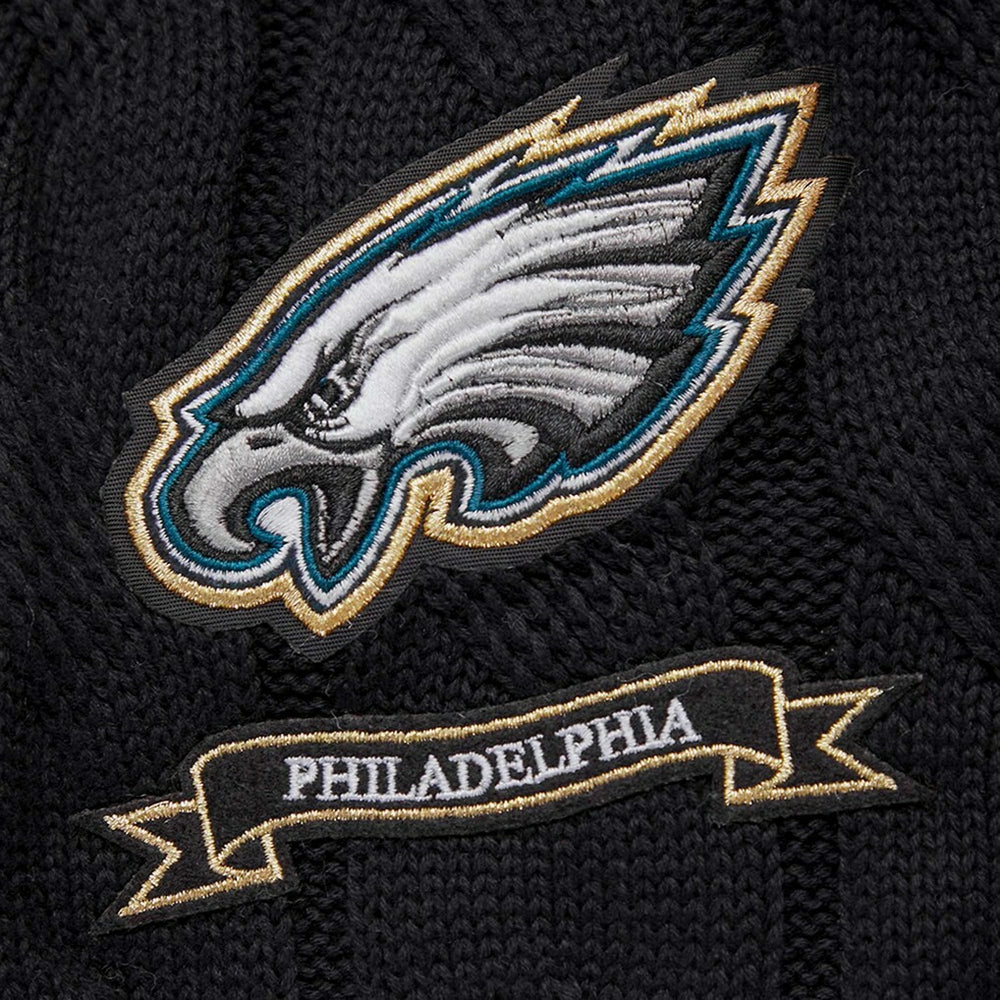 Philadelphia Eagles Pro Standard Women's Prep V-Neck Pullover Sweater - Black outlet