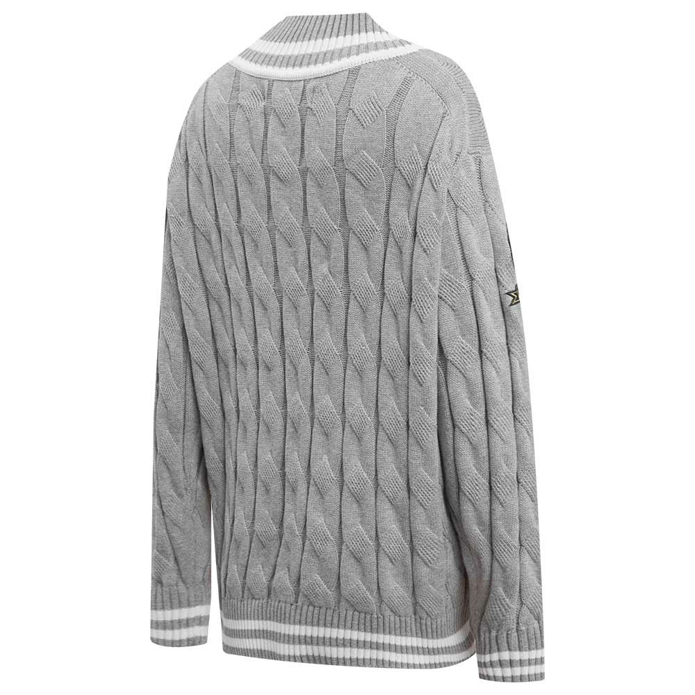 Green Bay Packers Pro Standard Women's Prep V-Neck Pullover Sweater - Heather Gray on sale