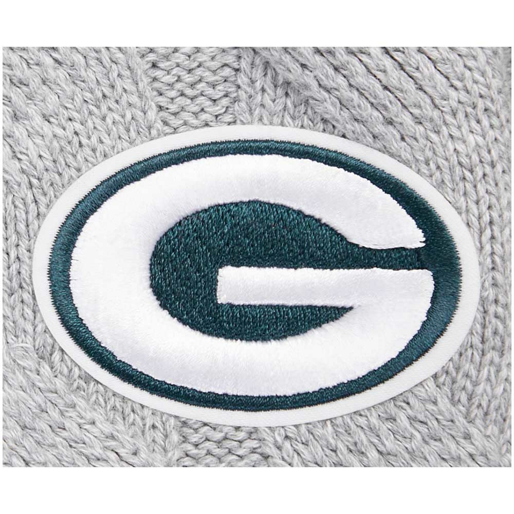 Green Bay Packers Pro Standard Women's Prep V-Neck Pullover Sweater - Heather Gray on sale