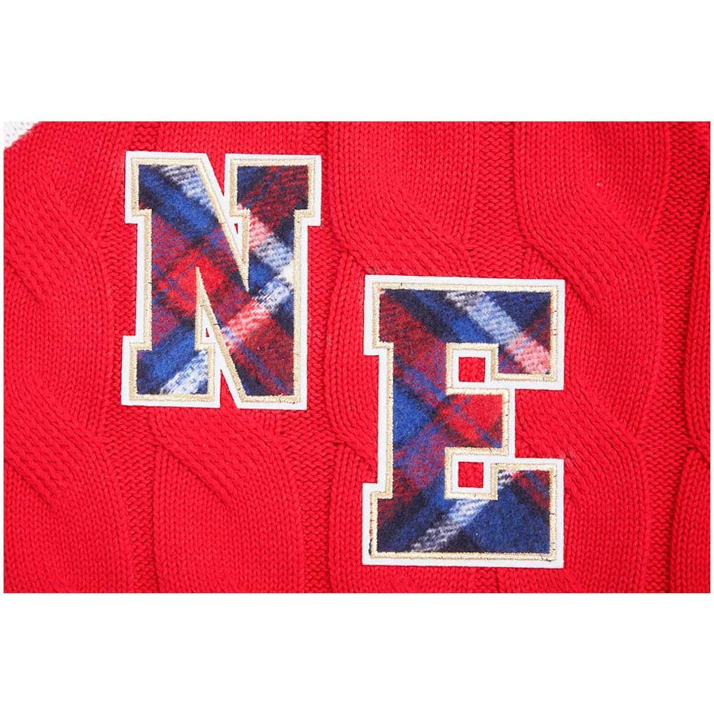 New England Patriots Pro Standard Women's Prep V-Neck Pullover Sweater - Red sale
