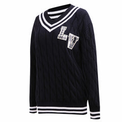 Las Vegas Raiders Pro Standard Women's Prep V-Neck Pullover Sweater - Black outlet