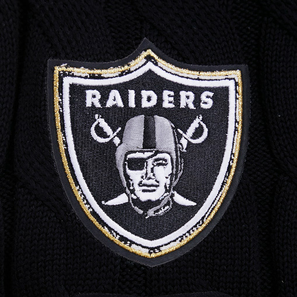 Las Vegas Raiders Pro Standard Women's Prep V-Neck Pullover Sweater - Black outlet
