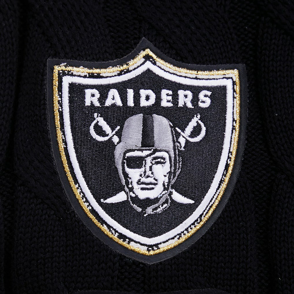 Las Vegas Raiders Pro Standard Women's Prep V-Neck Pullover Sweater - Black outlet
