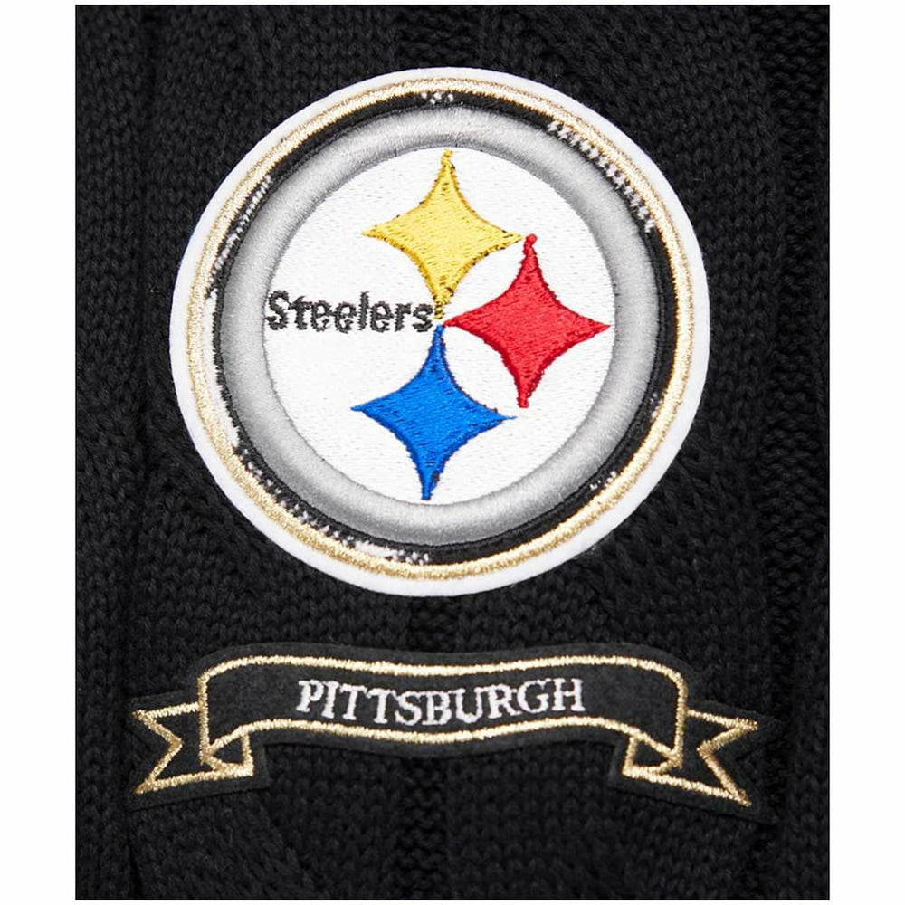 Pittsburgh Steelers Pro Standard Women's Prep V-Neck Pullover Sweater - Black for sale