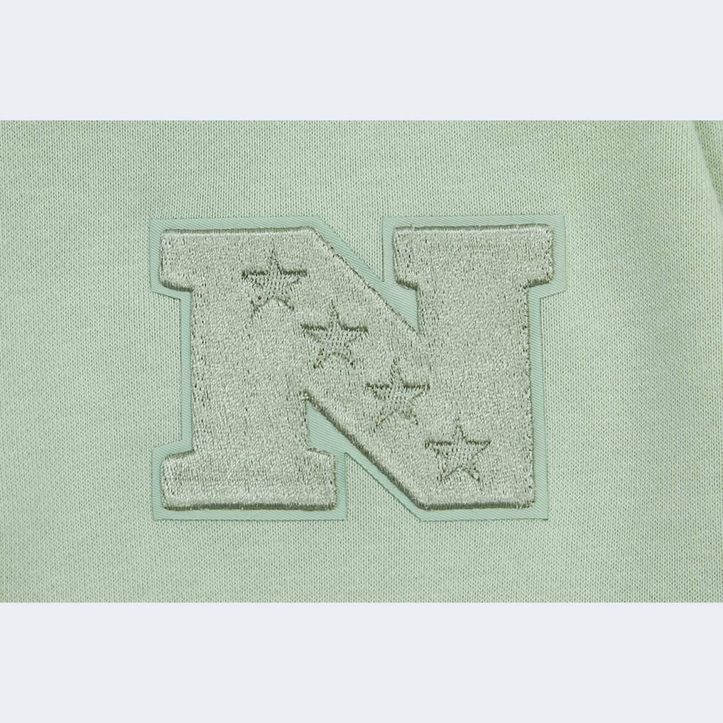 Carolina Panthers Pro Standard Women's Oversized Cropped Neutral Pullover Sweatshirt - Light Green for sale
