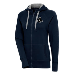 Boston Red Sox Antigua Women's Brushed Metallic Victory Full-Zip Hoodie Navy