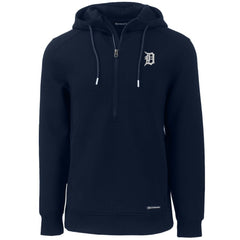 Detroit Tigers Cutter & Buck Roam Eco Half-Zip Recycled Pullover Hoodie Navy
