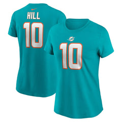 Tyreek Hill Miami Dolphins Women's Player Name & Number T-Shirt - Aqua outlet