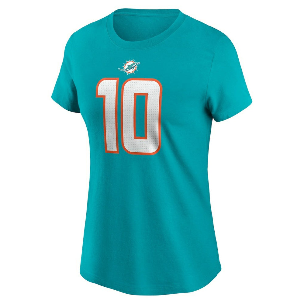 Tyreek Hill Miami Dolphins Women's Player Name & Number T-Shirt - Aqua outlet