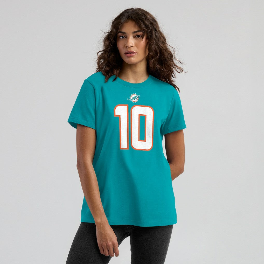 Tyreek Hill Miami Dolphins Women's Player Name & Number T-Shirt - Aqua outlet