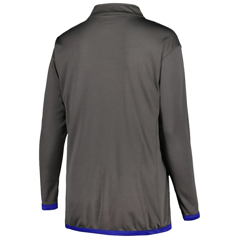 Los Angeles Dodgers Profile Women's Plus Size Quarter-Zip Jacket Charcoal