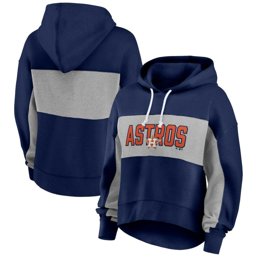 Houston Astros Profile Women's Plus Size Pullover Hoodie Navy