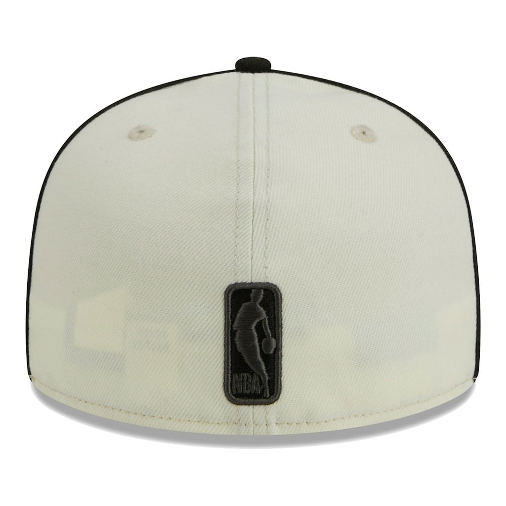 Brooklyn Nets Piping 2-Tone 59FIFTY Fitted Hat - Cream/Black shop