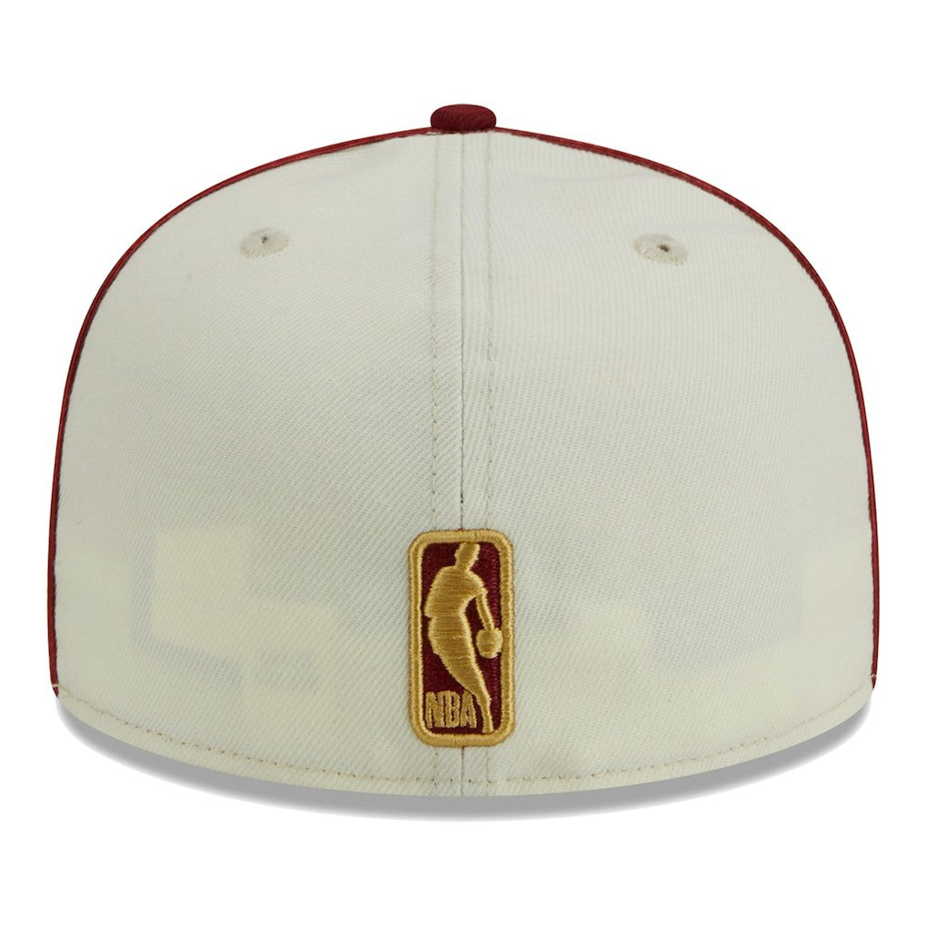 Cleveland Cavaliers Piping 2-Tone 59FIFTY Fitted Hat sale - Cream/Wine outlet