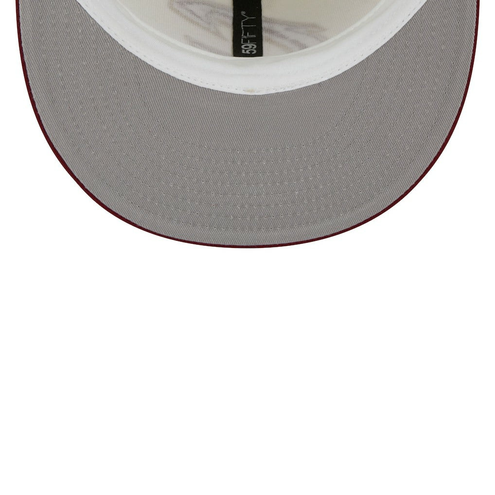 Cleveland Cavaliers Piping 2-Tone 59FIFTY Fitted Hat sale - Cream/Wine outlet