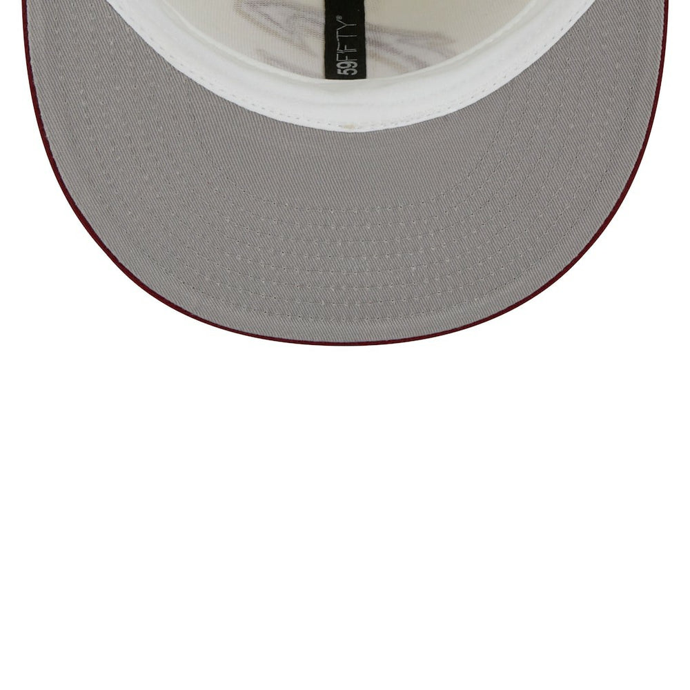 Cleveland Cavaliers Piping 2-Tone 59FIFTY Fitted Hat sale - Cream/Wine outlet