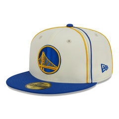 Golden State Warriors Piping 2-Tone 59FIFTY Fitted Hat sale - Cream/Royal cheap