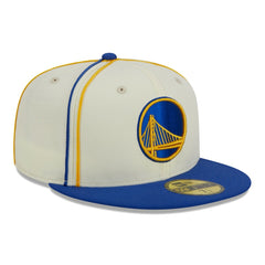 Golden State Warriors Piping 2-Tone 59FIFTY Fitted Hat sale - Cream/Royal cheap