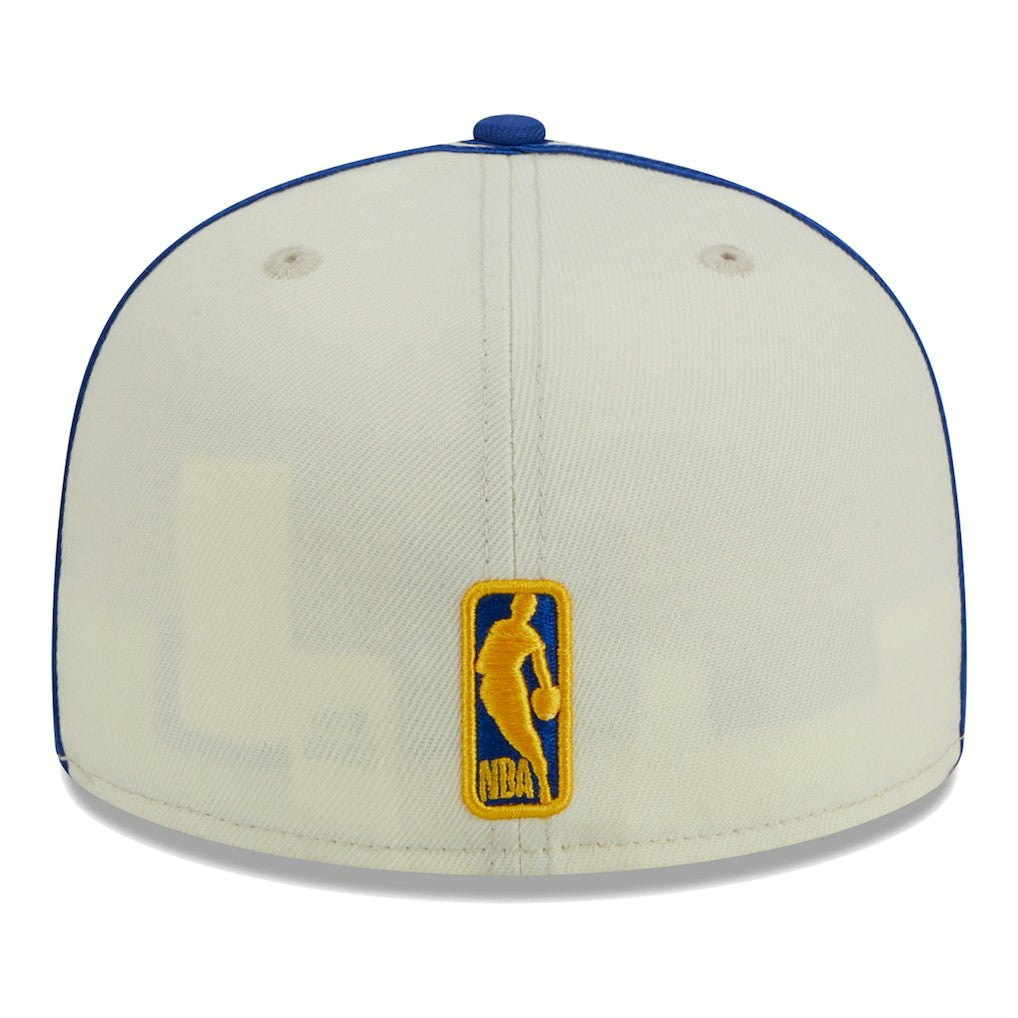 Golden State Warriors Piping 2-Tone 59FIFTY Fitted Hat sale - Cream/Royal cheap