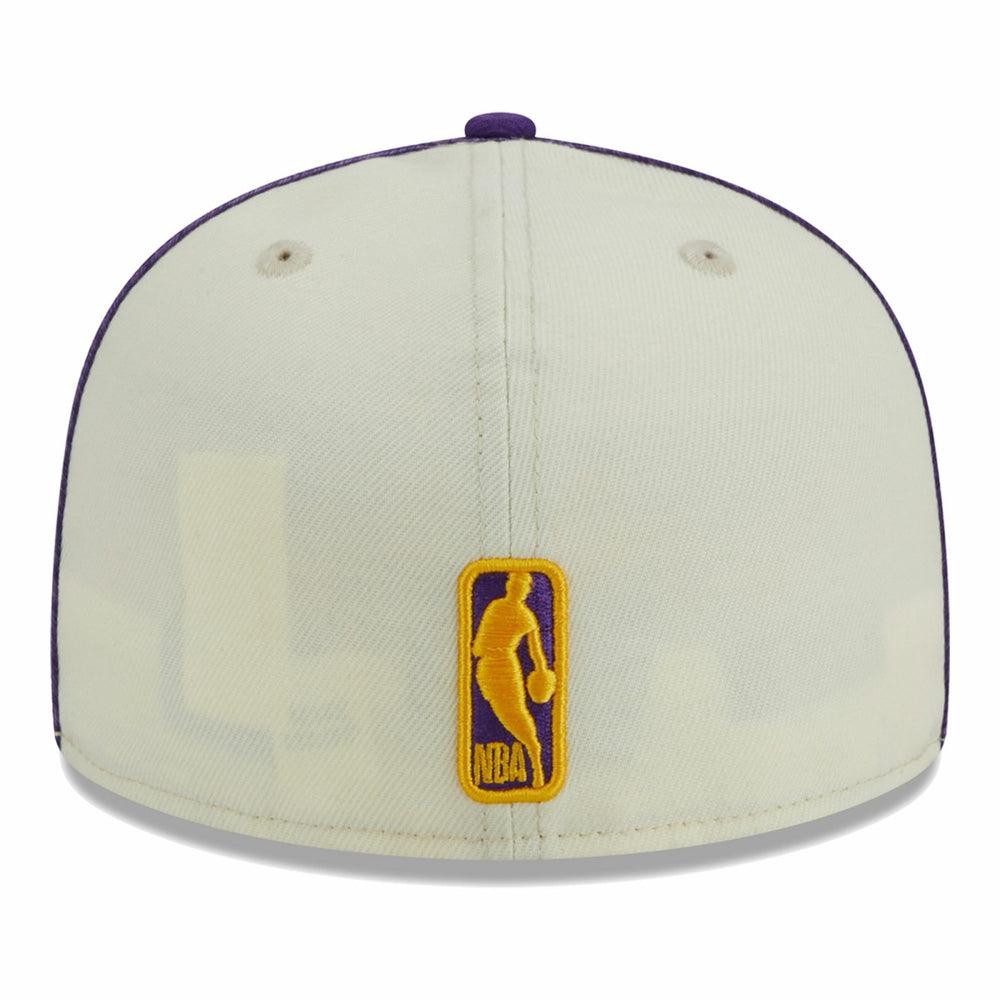 Los Angeles Lakers Piping 2-Tone 59FIFTY Fitted Hat - Cream/Purple outlet
