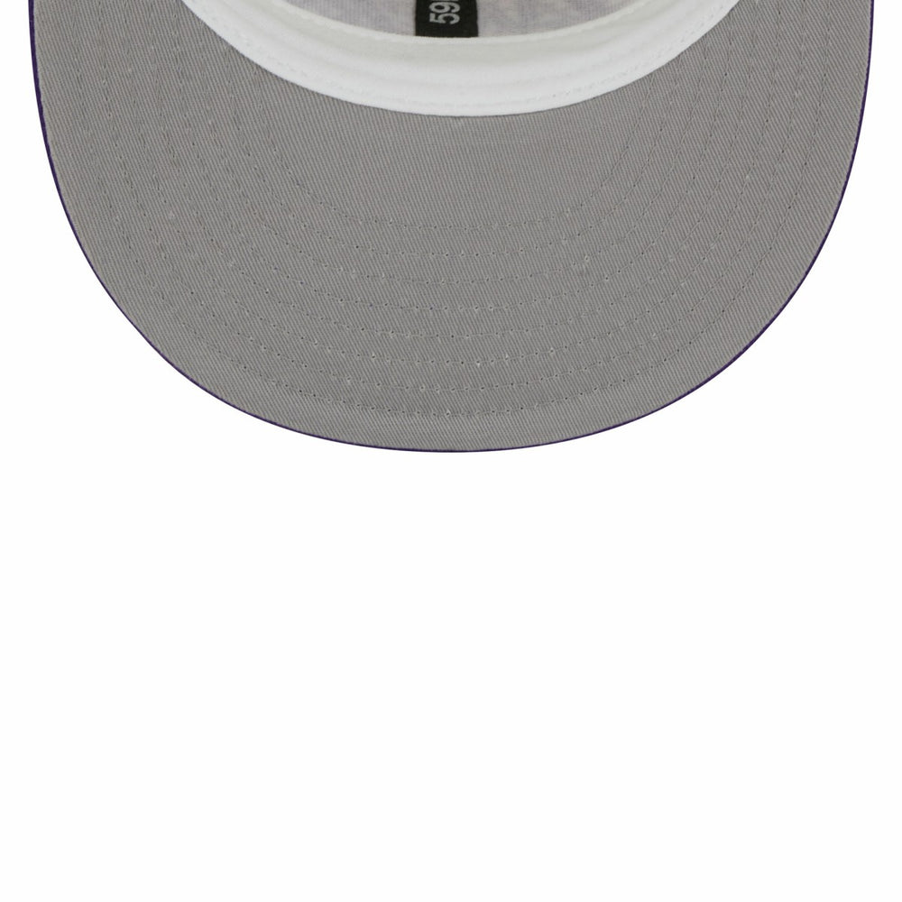 Los Angeles Lakers Piping 2-Tone 59FIFTY Fitted Hat - Cream/Purple outlet