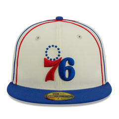 Philadelphia 76ers Piping 2-Tone 59FIFTY Fitted Hat - Cream/Royal online
