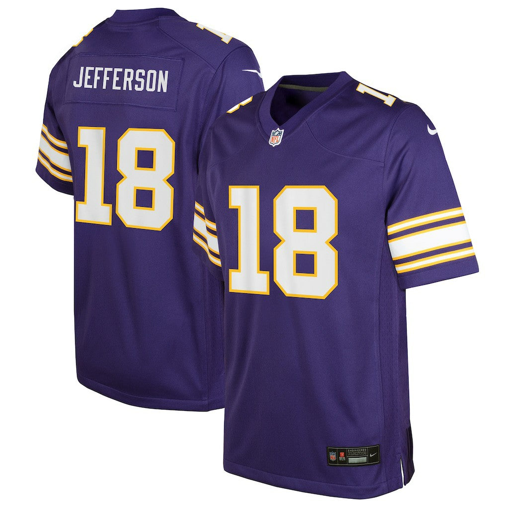 Justin Jefferson Minnesota Vikings Youth Game Jersey - Purple for sale