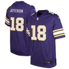 Justin Jefferson Minnesota Vikings Youth Game Jersey - Purple for sale
