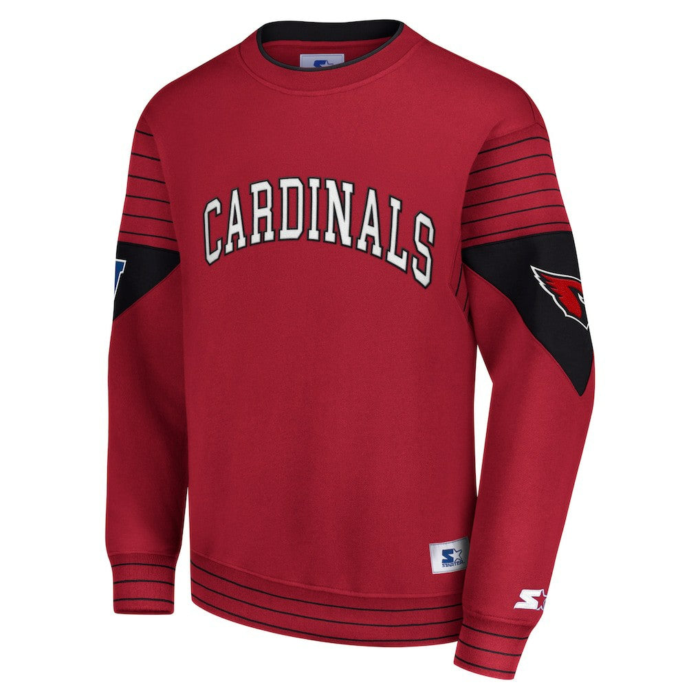 Arizona Cardinals Starter Face-Off Pullover Sweatshirt - Cardinal on sale