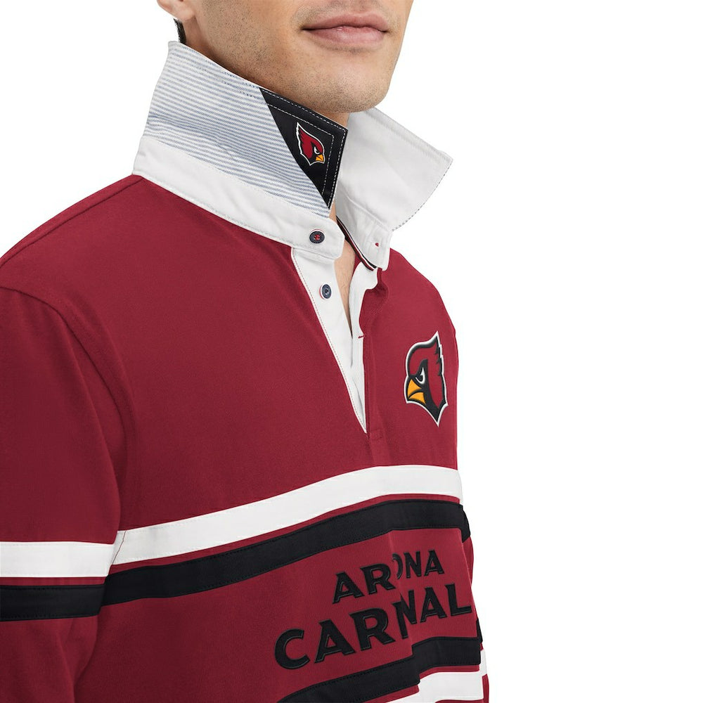 Arizona Cardinals Tommy Hilfiger Cory Varsity Rugby Long Sleeve T-Shirt - Cardinal discount