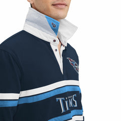 Tennessee Titans Tommy Hilfiger Cory Varsity Rugby Long Sleeve T-Shirt - Navy on sale