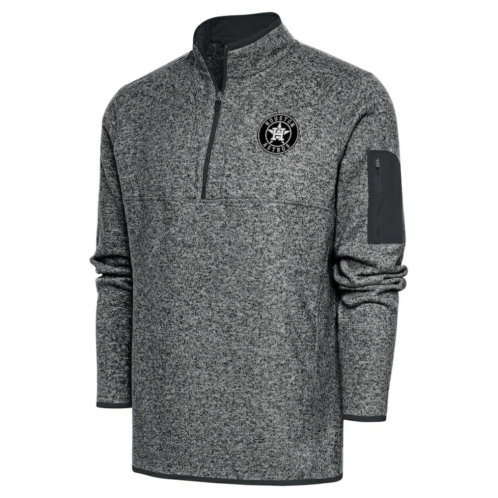 Houston Astros Antigua Metallic Big & Tall Quarter-Zip Jacket Graphite