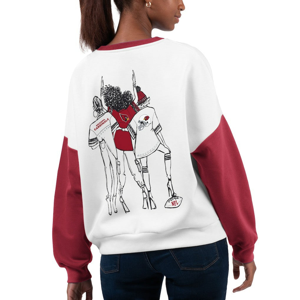 Arizona Cardinals G-III 4Her by Carl Banks Women's A-Game Pullover Sweatshirt - White online