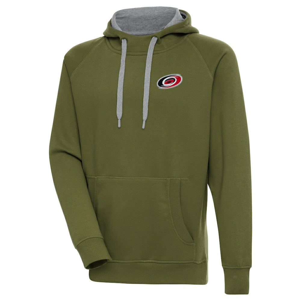 Carolina Hurricanes Antigua Victory Pullover Hoodie - Olive Hoodies