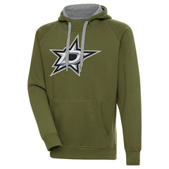 Dallas Stars Antigua Victory Pullover Hoodie - Olive Hoodies