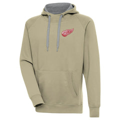 Detroit Red Wings Antigua Victory Pullover Hoodie - Khaki Hoodies