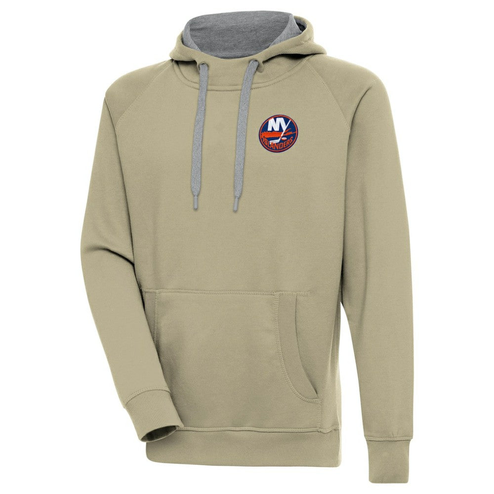 New York Islanders Antigua Victory Pullover Hoodie - Khaki Hoodies