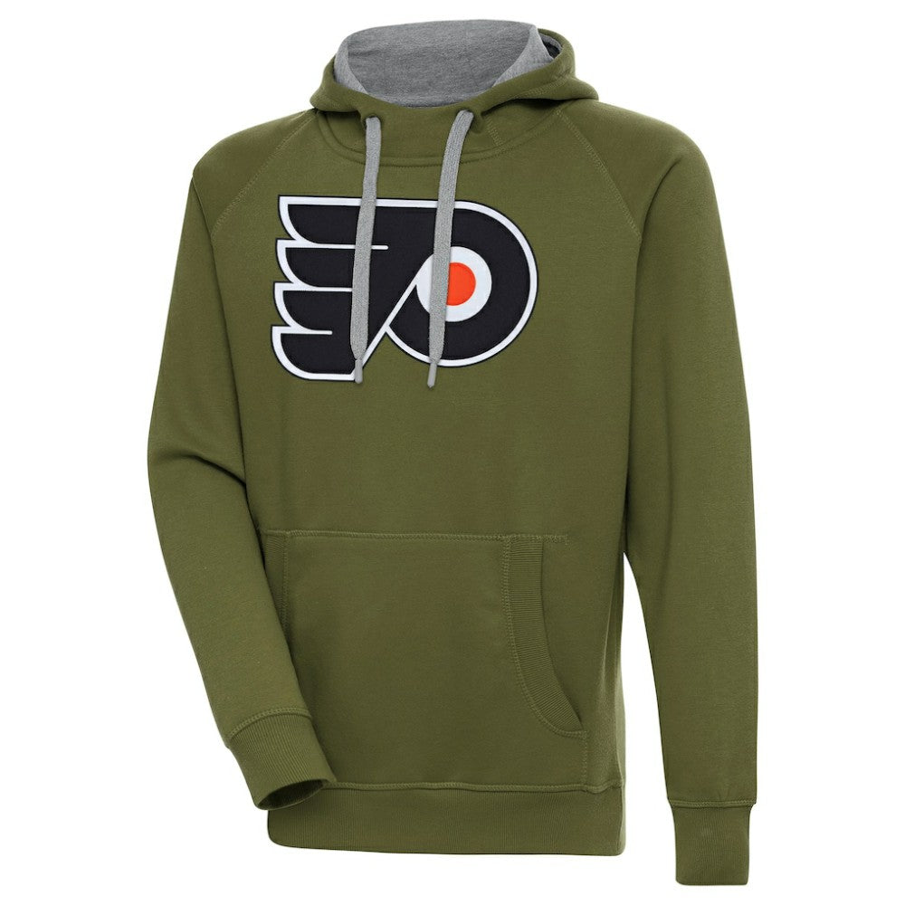Philadelphia Flyers Antigua Victory Pullover Hoodie - Olive Hoodies