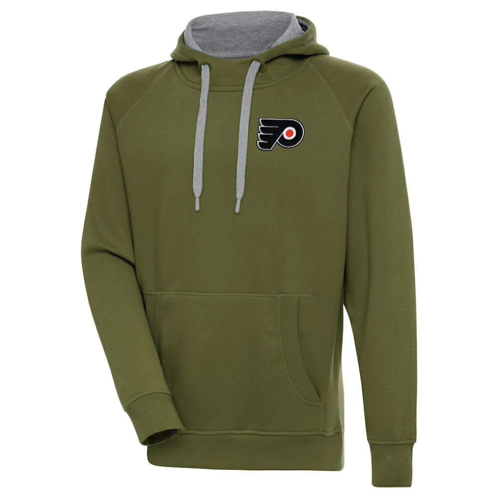 Philadelphia Flyers Antigua Victory Pullover Hoodie - Olive Hoodies