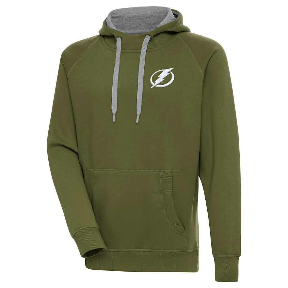 Tampa Bay Lightning Antigua Victory Pullover Hoodie - Olive Hoodies