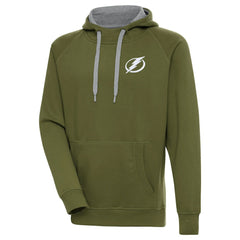 Tampa Bay Lightning Antigua Victory Pullover Hoodie - Olive Hoodies
