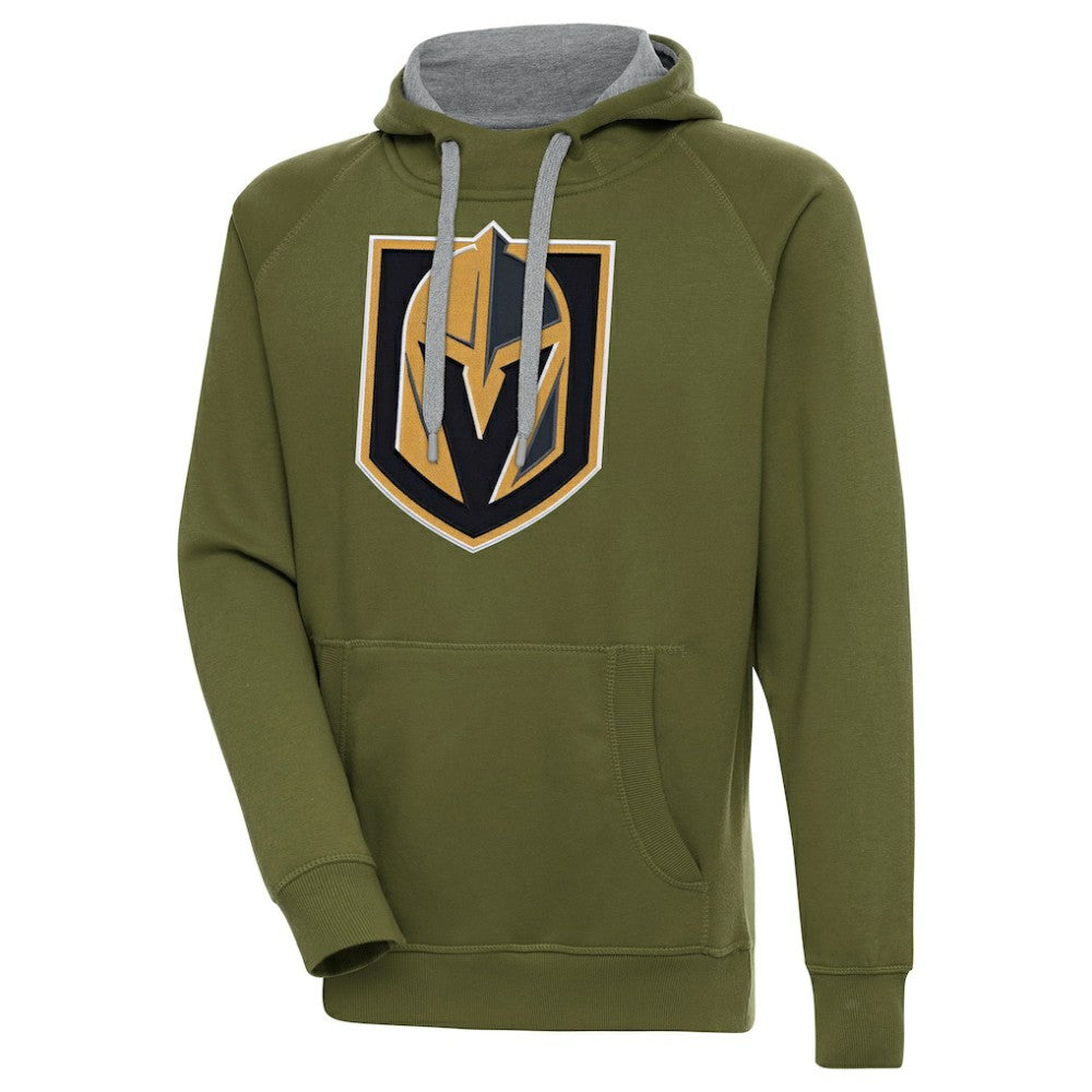 Vegas Golden Knights Antigua Victory Pullover Hoodie - Olive Hoodies