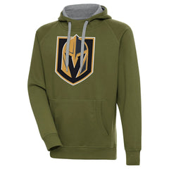 Vegas Golden Knights Antigua Victory Pullover Hoodie - Olive Hoodies
